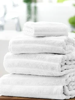 Best Next Ribbed Towel White
