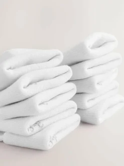 Next White Roll Top Baby Socks 10 Pack (0mths-2yrs)