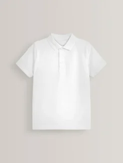 Next School Short Sleeve Cotton Polo Shirts 5 Pack (3-16yrs)^BOY Tops