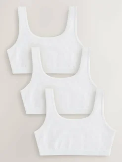 Discount Next White Scoop Crop Tops 3 Pack (5-16yrs)
