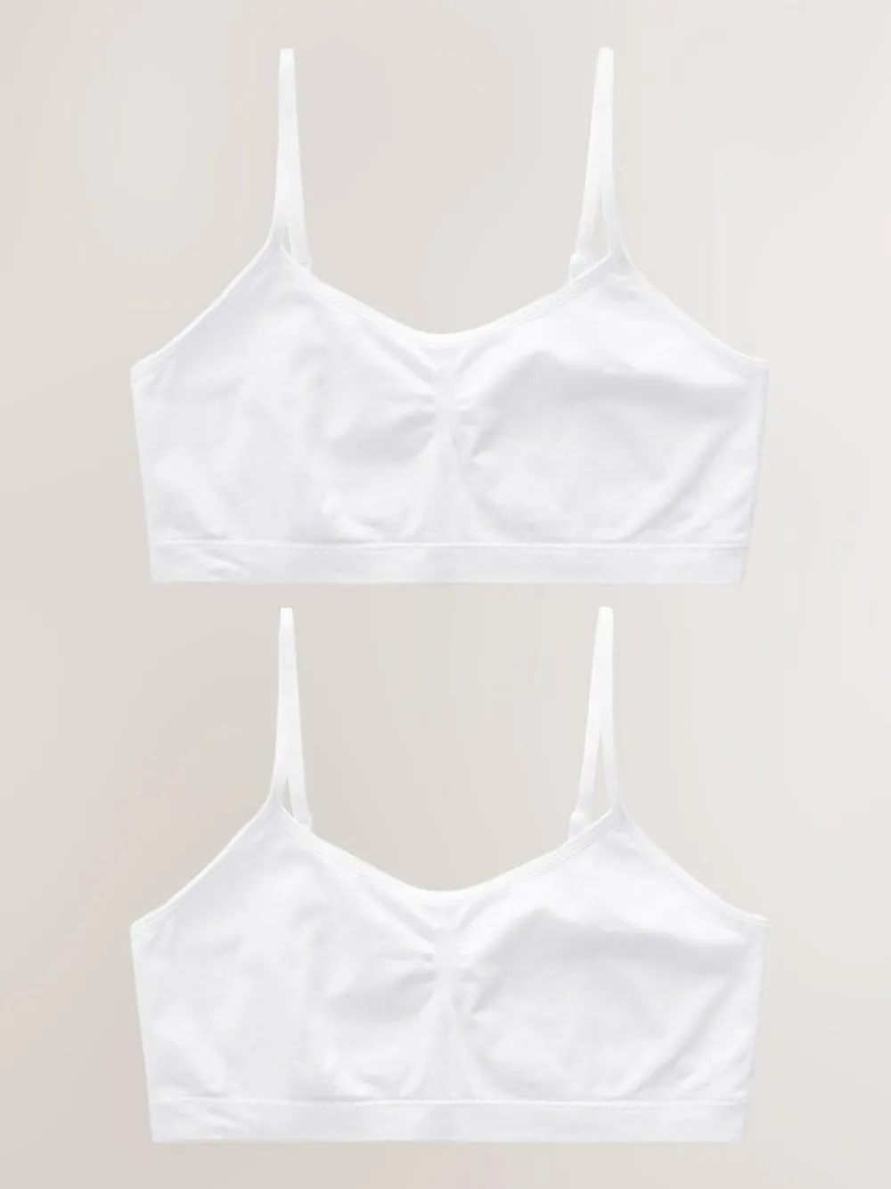 Next White Seam Free Crop Tops 2 Pack (7-16yrs)^ Underwear|Bras & Crop Tops