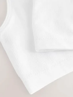 Next White Seamfree Racer Crop Tops 2 Pack (7-16yrs)^ Bras & Crop Tops|Underwear