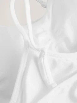 Sale Next White Seamfree Strappy Crop Tops with Removable Lightly Padded Cups 3 Pack (7-16yrs)