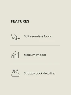 Sale Next Seamless Strappy Sports Bra White