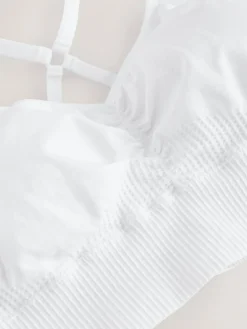 Sale Next Seamless Strappy Sports Bra White