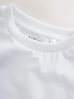 Next White Short Sleeve T-Shirts 5 Pack (3-16yrs)^BOY Tops|T-Shirts