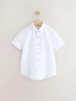 Next Short Sleeves Smart Plain School Shirt (3-16yrs)^BOY Shirts