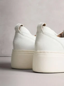 Next Signature Leather Chunky Wedge Platform Trainers^Women Sneakers