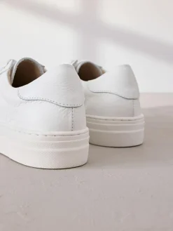 Next Signature Premium Leather Lace-Up Trainers^Women Sneakers