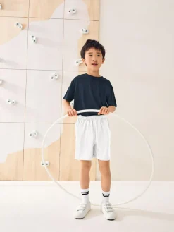 New Next White Single Sports Shorts (3-16yrs)