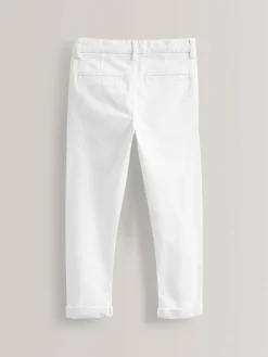 New Next White Skinny Fit Stretch Chino Trousers (3-17yrs)