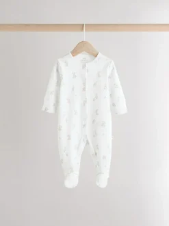 Online Next White Sleepsuits 3 Pack (0-2yrs)
