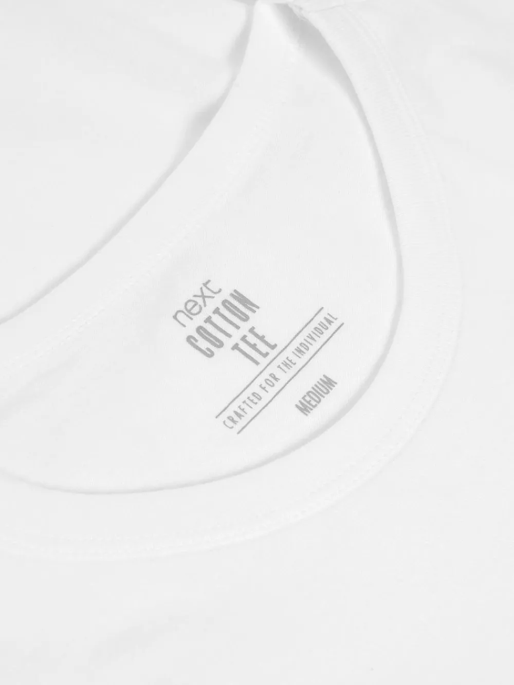 Online Next Slim Fit 100% Cotton Layering T-Shirts 5 Pack White