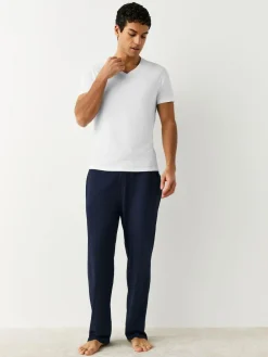 Next White Slim Fit 100% Cotton V-Neck Layering T-Shirts 10 Pack^ Loungewear|Nightwear