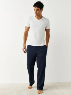 Discount Next Slim Fit 100% Cotton V-Neck Layering T-Shirts 5 Pack White