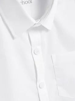 Outlet Next White Slim Fit 5 Pack Short Sleeve School Shirts (3-17yrs)