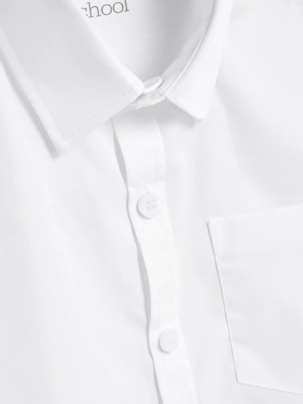 Outlet Next White Slim Fit 5 Pack Short Sleeve School Shirts (3-17yrs)