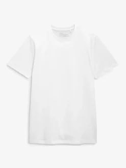 New Next White Slim Fit Essential Crew Neck Cotton T-Shirt