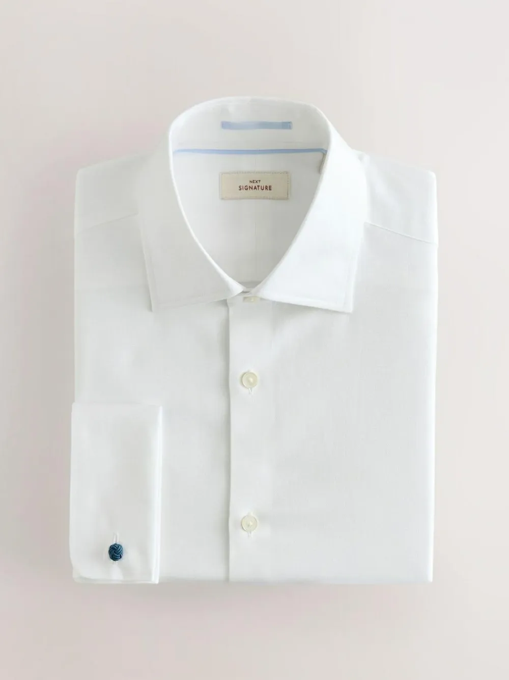 Next Slim Fit Signature Premium 100% Cotton Textured Smart Shirt^ Shirts