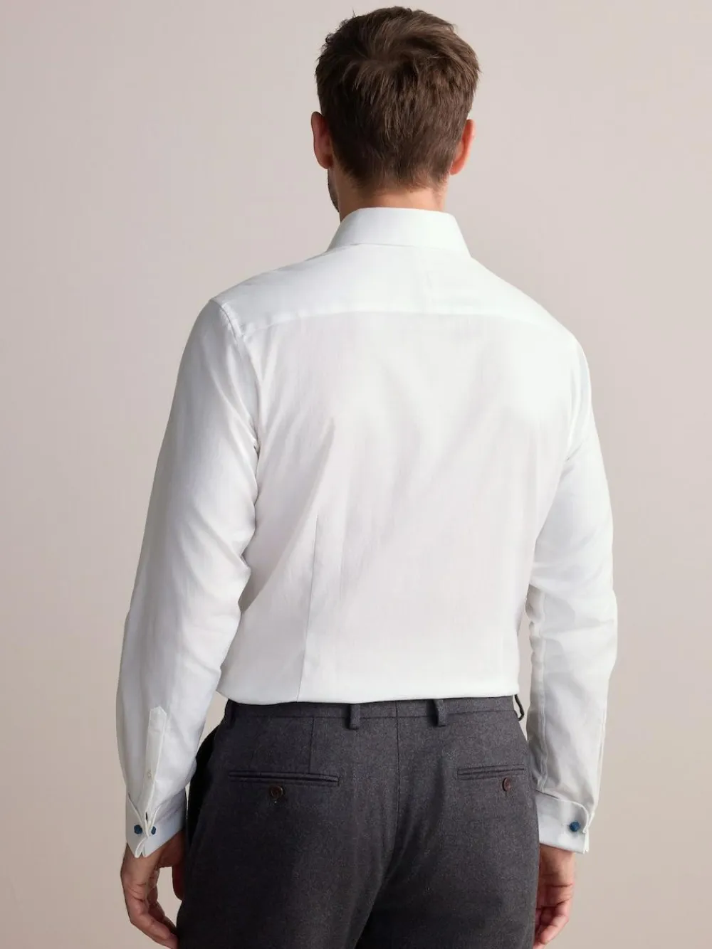 Next Slim Fit Signature Premium 100% Cotton Textured Smart Shirt^ Shirts