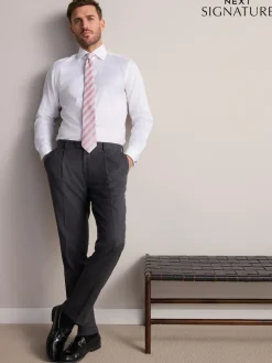 Next Slim Fit Signature Premium 100% Cotton Textured Smart Shirt^ Shirts