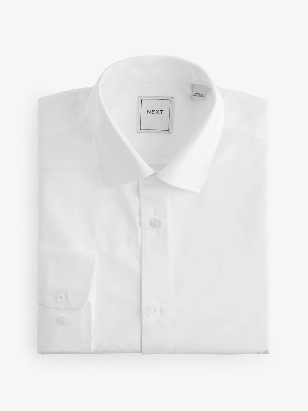 Clearance Next White Slim Fit Single Cuff Easy Care Smart Shirts 3 Pack