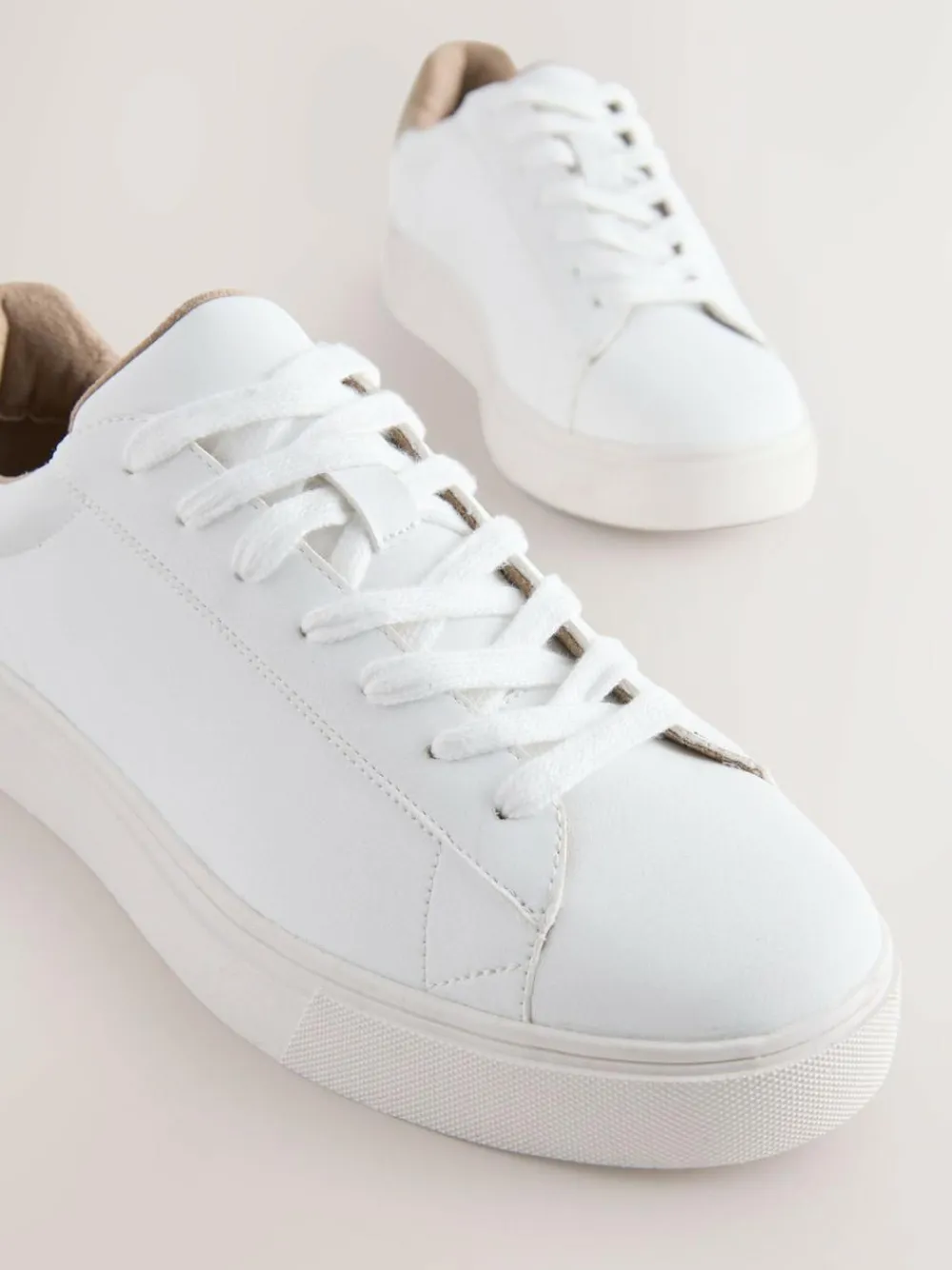Best Next Smart Casual Longline Trainers White
