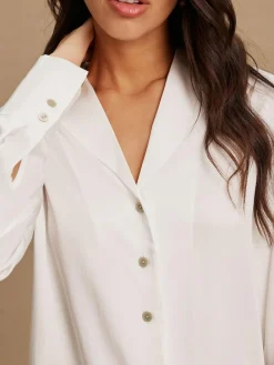 Next Soft Revere Collar Long Sleeve Shirt^Women Tops & T-Shirts|Blouses & Shirts