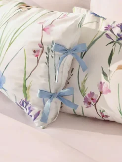 Discount Next White Spring Meadow Floral Duvet Cover and Pillowcase Set