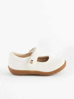 Discount Next Standard Fit (F) First Walker Mary Jane Shoes White