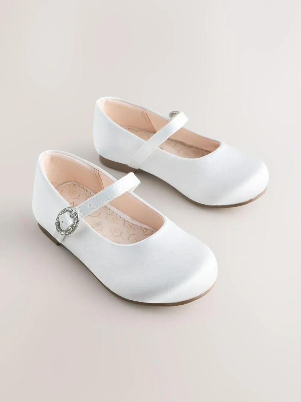 Hot Next White Standard Fit (F) Flower Girl Occasion Mary Jane Shoes