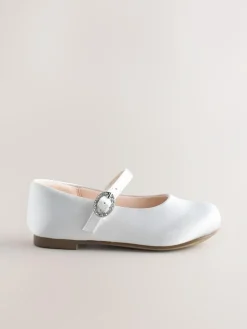 Hot Next White Standard Fit (F) Flower Girl Occasion Mary Jane Shoes