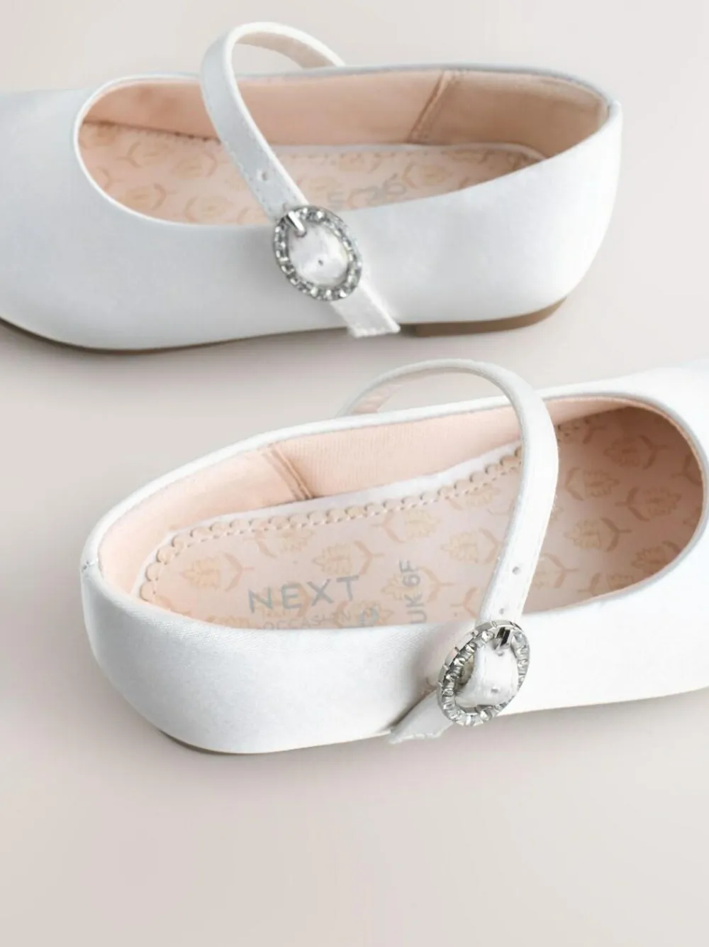 Hot Next White Standard Fit (F) Flower Girl Occasion Mary Jane Shoes