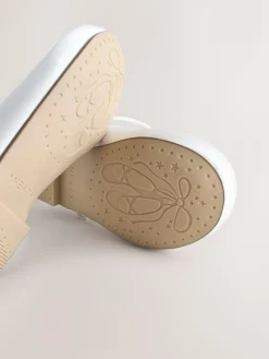 Hot Next White Standard Fit (F) Flower Girl Occasion Mary Jane Shoes