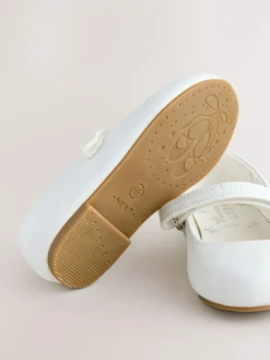 New Next Standard Fit (F) Mary Jane Touch Fastening Occasion Shoes White