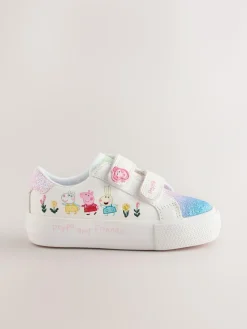 Next White Standard Fit (F) Peppa Pig Chunky Trainers with Touch Fastening^ Sneakers|Sneakers