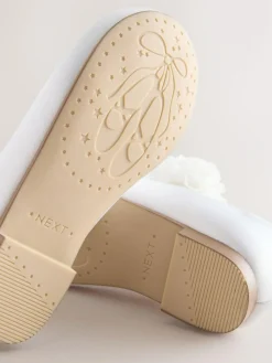 Sale Next Standard Fit (F) Satin Flower Girl Occasion Mary Jane Shoes White