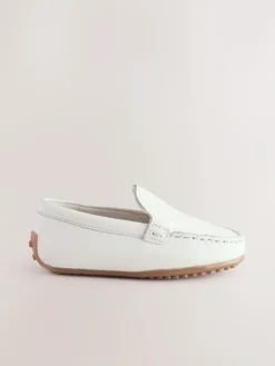 Hot Next Standard Fit (F) Suede Slip-Ons Loafer Shoes White
