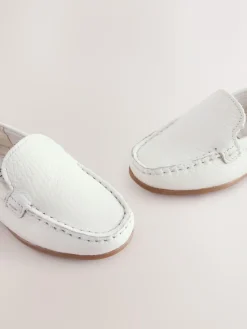 Hot Next Standard Fit (F) Suede Slip-Ons Loafer Shoes White
