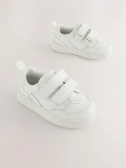 Next Standard Fit (F) Touch Fastening Leather First Walker Baby Shoes White