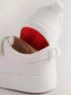 Online Next Standard Fit (F) Two Strap Touch Fastening Trainers White