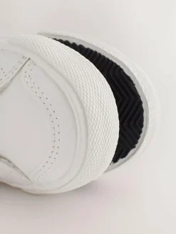 Online Next Standard Fit (F) Two Strap Touch Fastening Trainers White