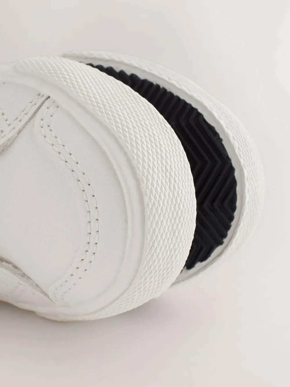 Online Next Standard Fit (F) Two Strap Touch Fastening Trainers White