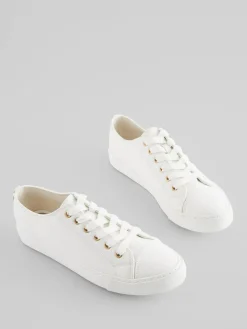 New Next Standard Fit Patent Baseball Trainers White