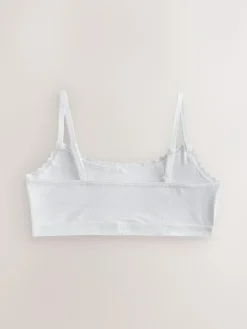 Next White Strappy Crop Tops 3 Pack (5-16yrs)^ Underwear|Bras & Crop Tops