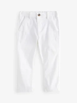 Next White Stretch Chino Trousers (3mths-7yrs)^BOY Pants & Leggings|Pants & Chinos