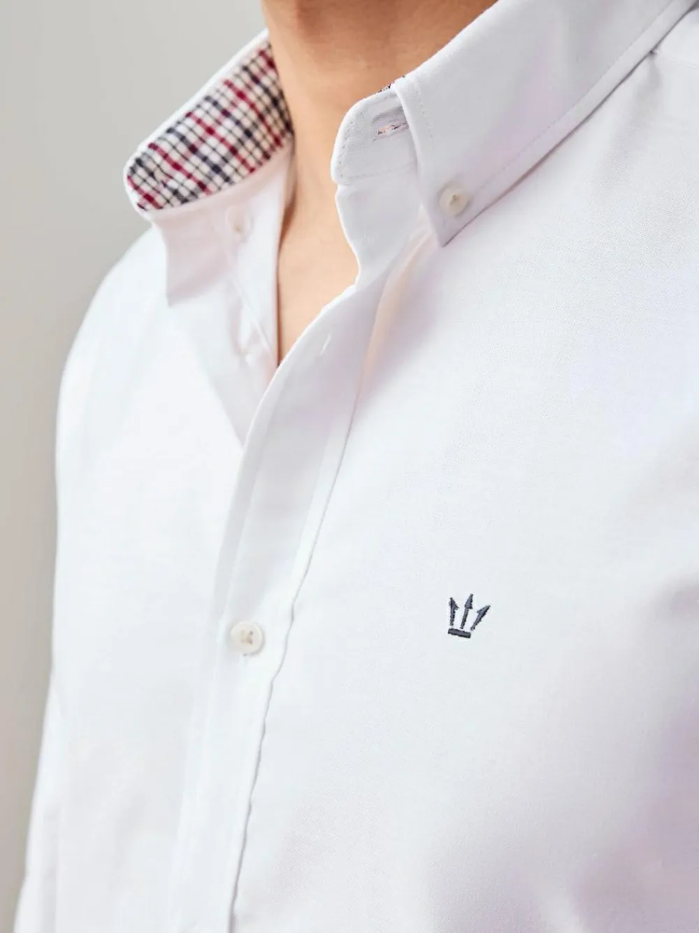 Discount Next White Stretch Oxford Long Sleeve Shirt
