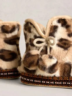 White Stuff Faux Fur Bootie Slippers^Women Slippers