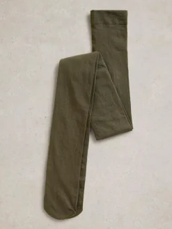 Online White Stuff Army Green Patty Plain Tights