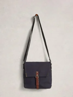 Clearance White Stuff Charlie Canvas Cross-Body Bag Black Chrome